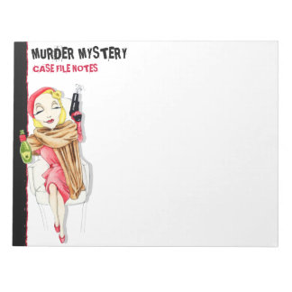 Femme Fatale Murder Mystery Large Notepad