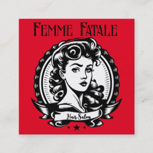 Femme Fatale Personalize Square Business Card