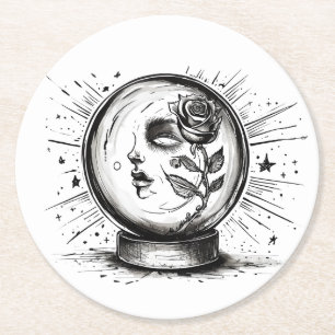 Femme Fortuna Round Paper Coaster