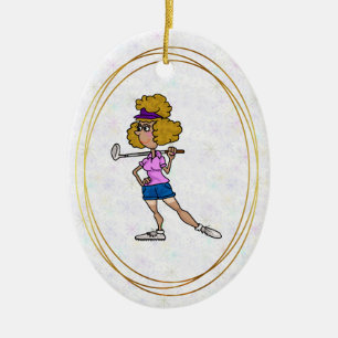 Femme Golf Diva Ornement de Noël