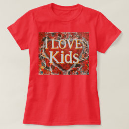 Femme I love Enfants Valentine's heart T-Shirt