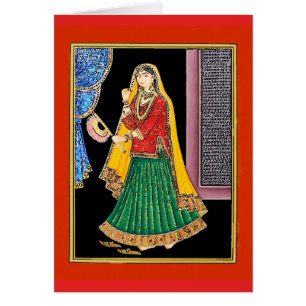 Femme indienne vintage, Art Mughal