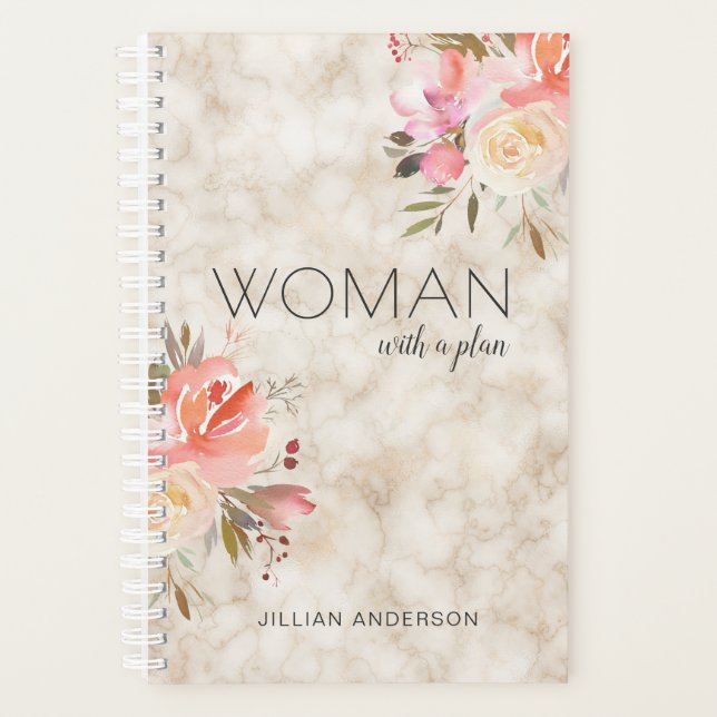 Femme intelligente avec plan Floral Personnalisé (Devant)