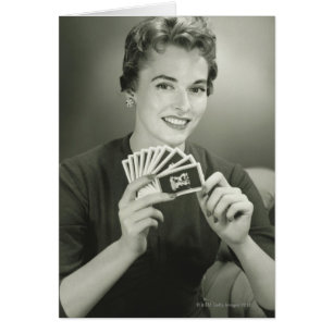 Femme Jouant Aux Cartes