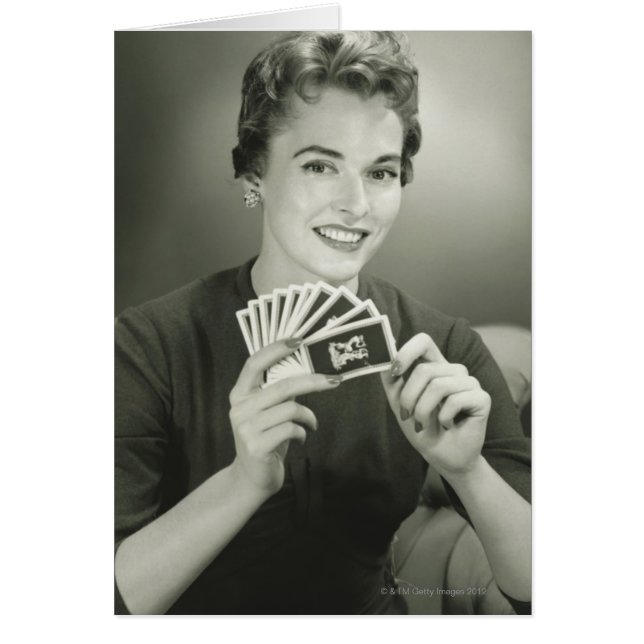Femme Jouant Aux Cartes (Devant)