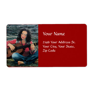 Femme Jouant De La Musique Avec Guitare Acoustique