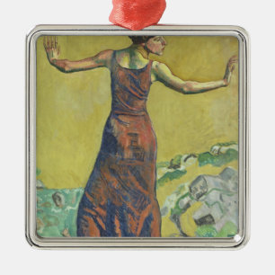 Femme Joyeuse Metal Ornament