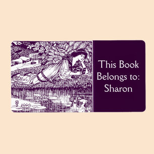 Femme Lecture Art Nouveau Plaque