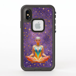 Femme méditerranéenne & starry violet ciel coques