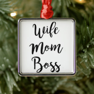 *FEMME MÈRE BOSS* NOËL OU ORNEMENT DE TOUT TEMPS