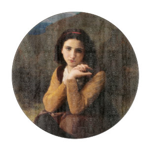Femme Mignonne of Young Woman by Bouguereau Cutting Board