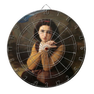Femme Mignonne of Young Woman by Bouguereau  Dartboard