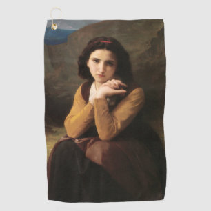 Femme Mignonne of Young Woman by Bouguereau  Golf Towel