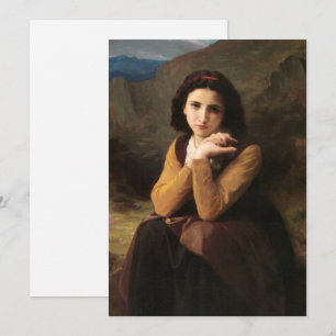Femme Mignonne of Young Woman by Bouguereau  Holiday Card