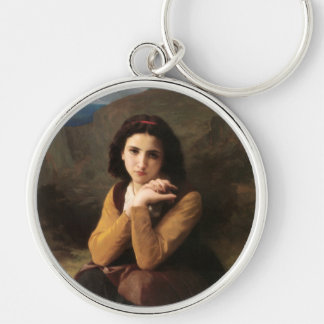 Femme Mignonne of Young Woman by Bouguereau  Keychain