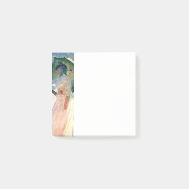 Femme Monet avec un parasol face à gauche Post-it  (Devant)