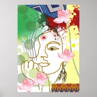 Femme & Nature - Art mural