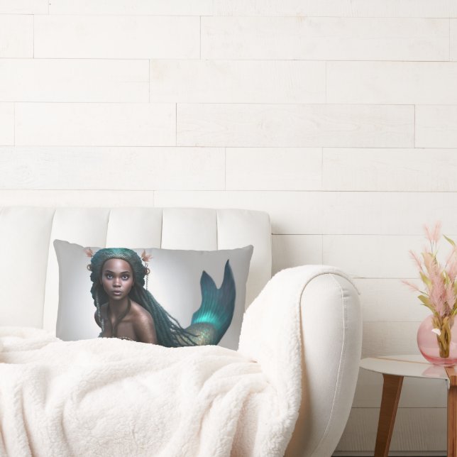 FEMME NOIRE MERMAID AVEC COUSSIN DE LA PÂTE (Canapé)