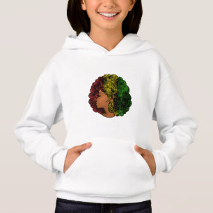 Femme noire rasta afro rouge jaune vert