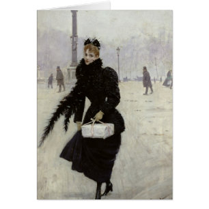 Femme parisienne dans le Place de la Concorde
