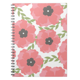 Femme Pink Floral Pattern Notebook