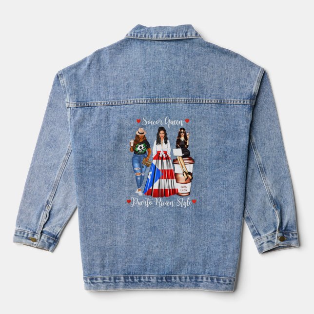 Femme Puerto Rican Style Soccer Reine Femme Puer (Verso)