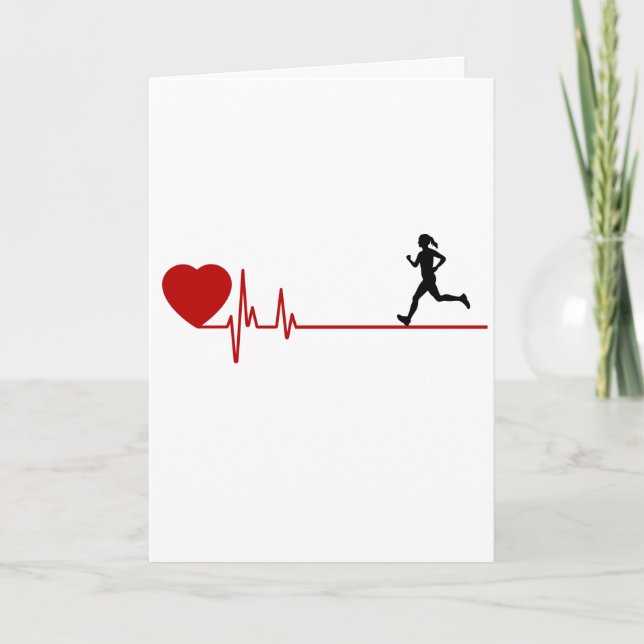 Femme qui fait de l'entraînement Cartes cardiaques (Devant)