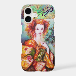 FEMME ROMANTIQUE AVEC PLUME DE PAON ÉTOILÉE