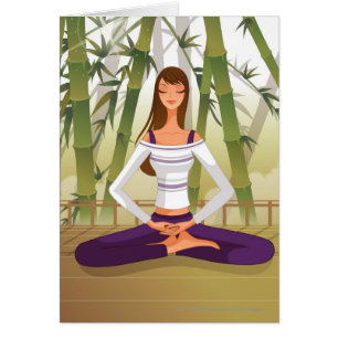 Femme s'asseyant en position de lotus, méditant