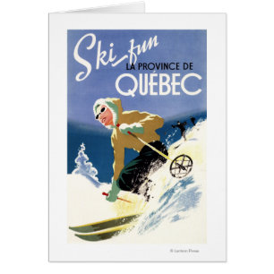 Femme Skiing - Poster anglais et français