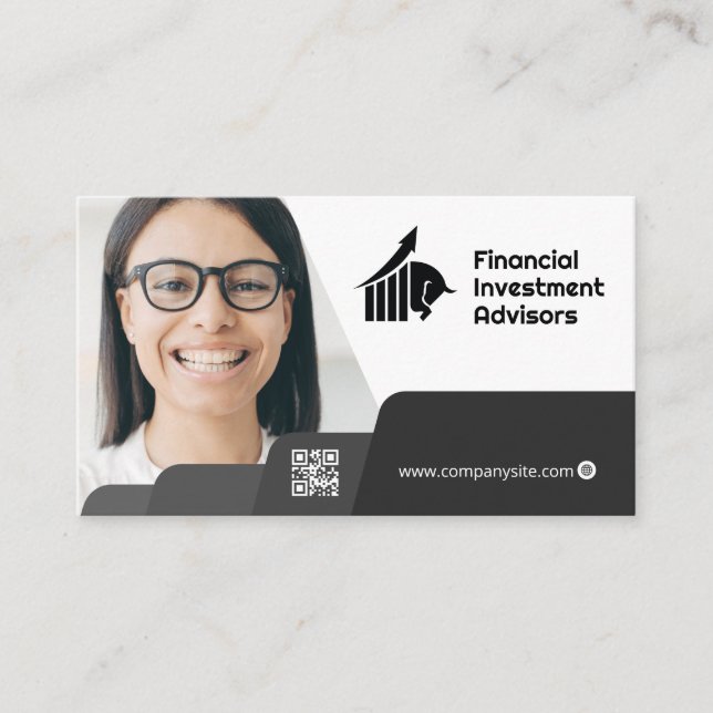 Femme souriante | Entreprise | Carte de visite de  (Devant)