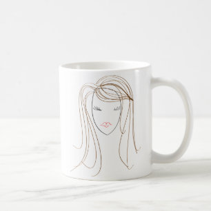 Femme sur la tasse