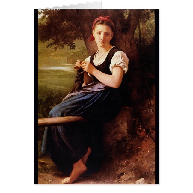 Femme tricot par William-Adolphe Bouguereau (Devant)