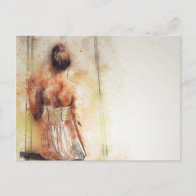 Femme Vintage de carte postale (Devant)