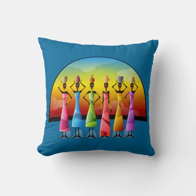 femmes africaines avec coussin de navires (Recto)