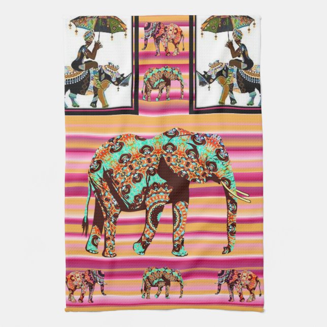 Femmes africaines Eléphant Serviette à main (Vertical)