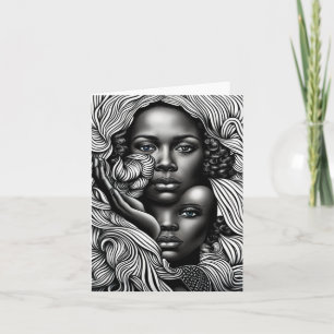 Femmes afro-américaines Abstraites noires et blanc