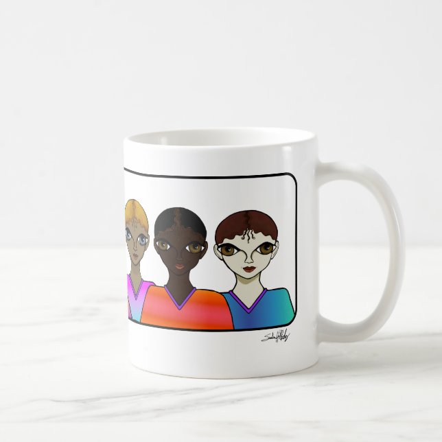 Femmes alignées. Mug (Droite)