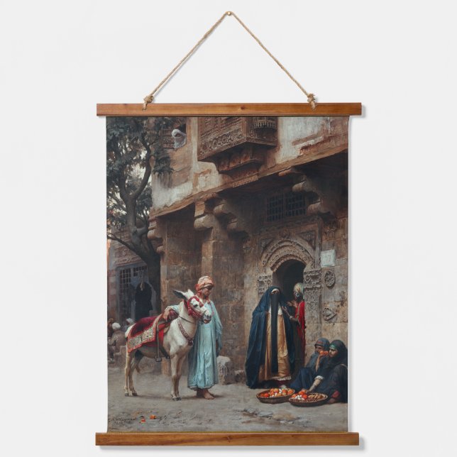 Femmes Arabes Devant Une Porte Hanging Tapestry (Front)