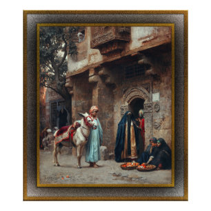 Femmes Arabes Devant Une Porte Photo Print