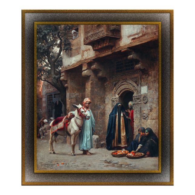 Femmes Arabes Devant Une Porte Photo Print (Front)