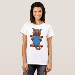 Femmes aux cheveux longs de T-shirt de
