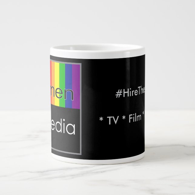 Femmes Dans Médias Classique Mug Noir (Devant)
