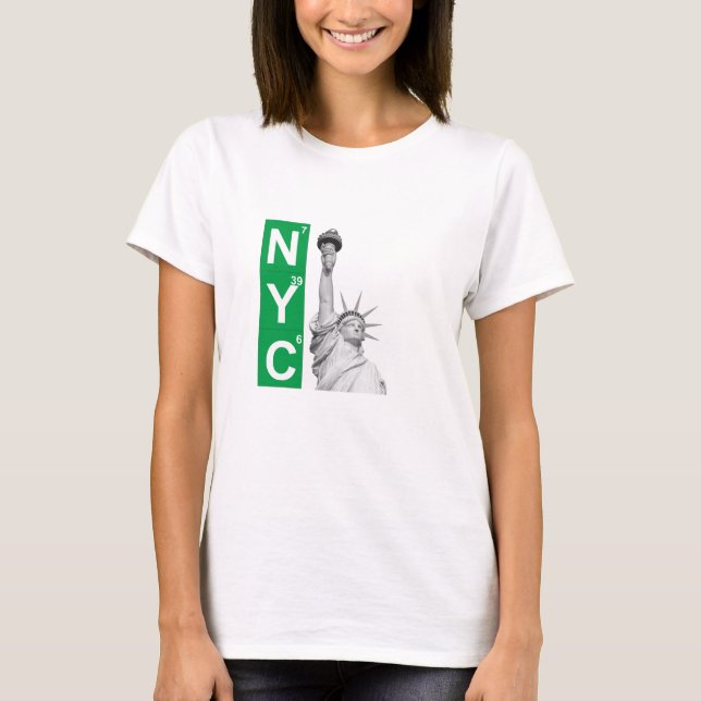 Femmes de T-shirt de statue de liberté de NYC New (Devant)
