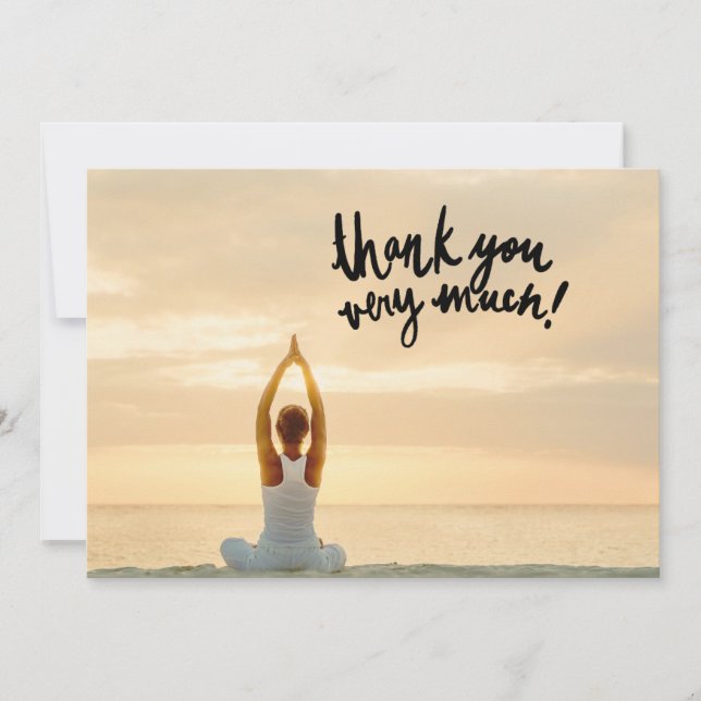Femmes de Yoga sur Carte de remerciements Arrière  (Devant)