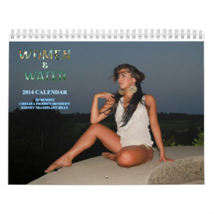 Femmes et calendrier de charité de rein de l'eau