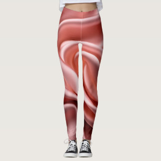 femmes leggings tourbillons de satin peachy