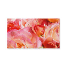 Femmes roses de cartes de visite de fleurs