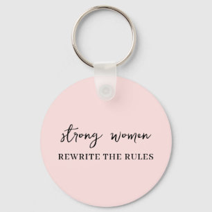 Femmes Sage   Porte-clés Citation Féministe Rose