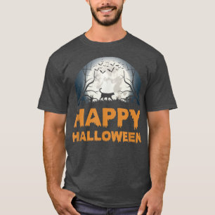 FEMMES Scary Halloween lune design chat T-shirt